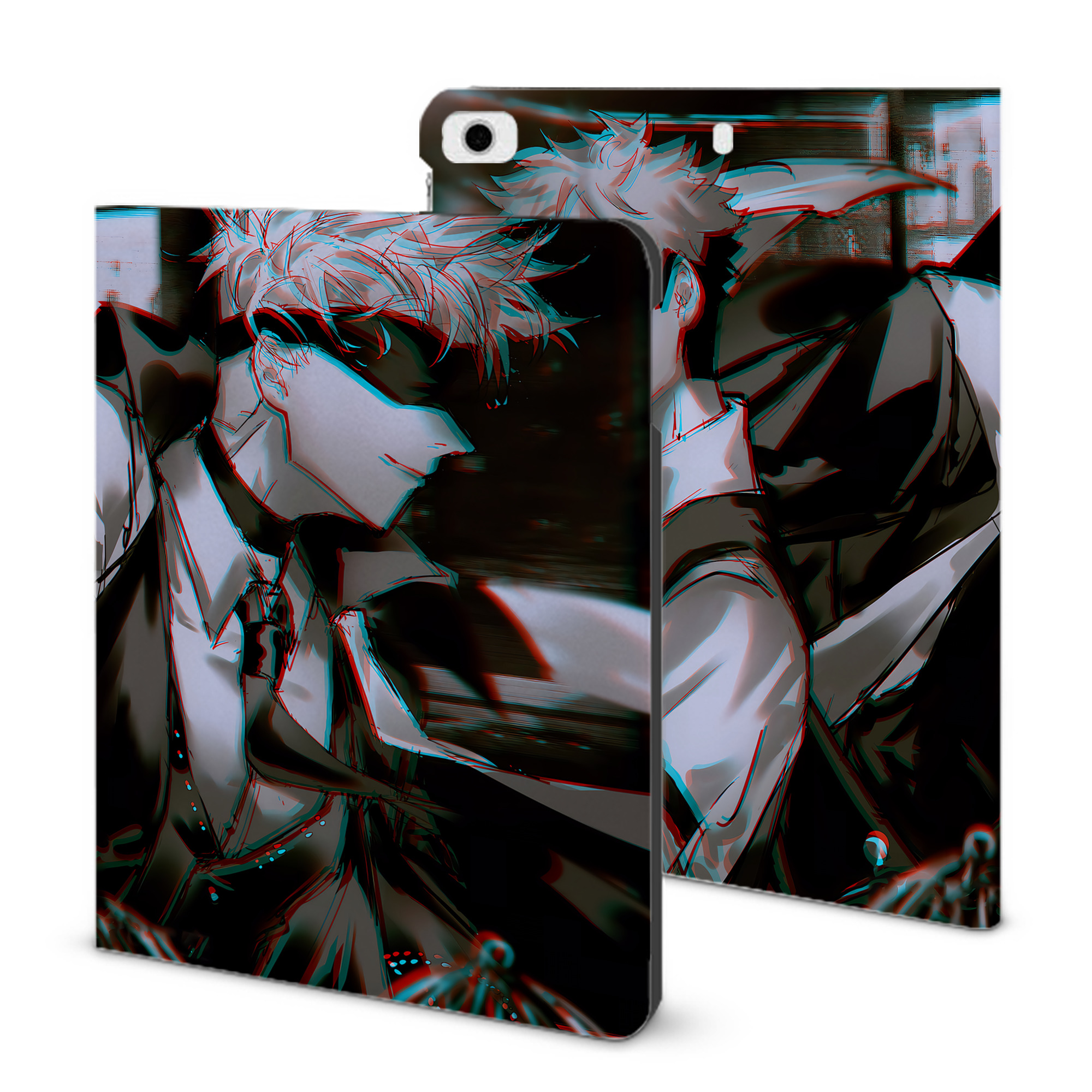 （画像用） 呪術廻戦 Jujutsu Kaisen IPad ケース ブック型 PUレザー TPU 耐衝撃 軽量 薄型 ペン収納なし 全面保護 IPad 各モデル対応